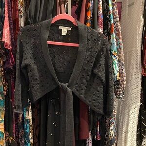 Black Knit Women's Sweater Shrug